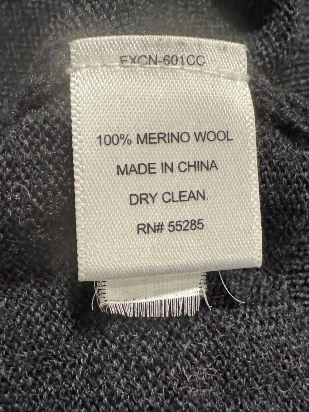 Express Men's V-Neck Merino Wool Sweater in Charcoal Black